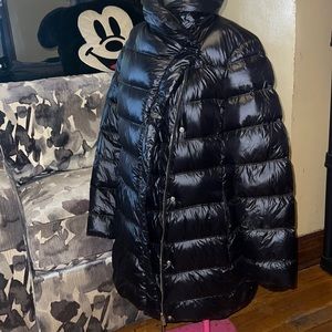 Calvin Klein premium down filled bubble coat with an asymmetrical zipper